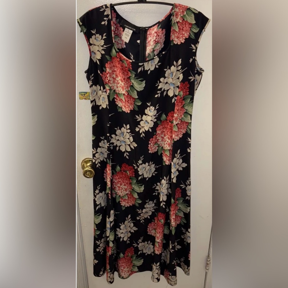 Jones New York Pink and White Maxi A-Line Skirt